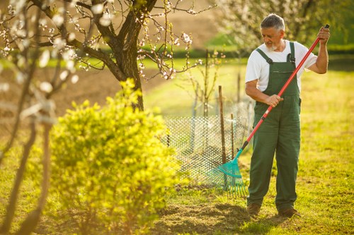 Professional hedge trimming to improve garden shape in Castelnau